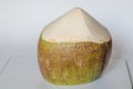 Perfume coconut on a white background Royalty Free Stock Photo