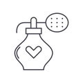 Perfume concept icon, linear isolated illustration, thin line vector, web design sign, outline concept symbol with