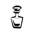 Perfume fragrance bottle sketch on white background Royalty Free Stock Photo