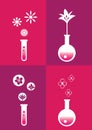 Perfume Fragrance Concept Symbols and Icons Vector Illustration