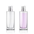 Perfume glass bottle on white background isolated