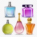 Perfume Glass Bottles Sprayer Collection Vector Royalty Free Stock Photo