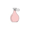 Perfume hand drawn illustration template isolated