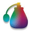 Perfume icon. Vector. Colorful icon with bright texture of mosai Royalty Free Stock Photo
