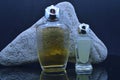 Perfume for lady on a stone perfumery glass bottle elegant life style