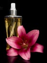 Perfume with lilly Royalty Free Stock Photo