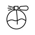 Perfume line icon, fragrance and cosmetic, aroma sign, vector graphics, a linear pattern on a white background Royalty Free Stock Photo