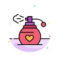 Perfume, Love, Gift Abstract Flat Color Icon Template