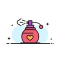 Perfume, Love, Gift Business Flat Line Filled Icon Vector Banner Template