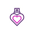 Perfume love icon duocolor pink purple colour mother day symbol illustration