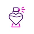 Perfume love icon duocolor pink purple colour mother day symbol illustration