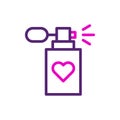 Perfume love icon duocolor pink purple colour mother day symbol illustration