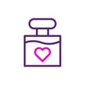 Perfume love icon duocolor pink purple colour mother day symbol illustration