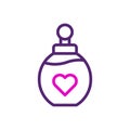 Perfume love icon duocolor pink purple colour mother day symbol illustration