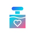 Perfume love icon solid gradient red purple blue colour mother day symbol illustration