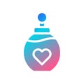 Perfume love icon solid gradient red purple blue colour mother day symbol illustration