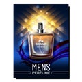 Perfume For Men Creative Promotional Banner Vector Royalty Free Stock Photo