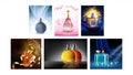 Perfume Product Promotional Posters Set Vector Illustration Royalty Free Stock Photo