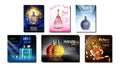 Perfume Product Promotional Posters Set Vector Royalty Free Stock Photo