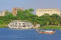 Hue Perfume River Riverbank And Tourist Boat, Vietnam