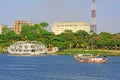 Hue Perfume River Riverbank And Tourist Boat, Vietnam