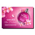 Perfume Sakura Creative Promotion Banner Vector Royalty Free Stock Photo