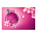 Perfume Sakura Creative Promotion Banner Vector