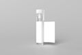 3d render perfume sample mockup with space for design