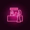 perfume shop outline icon. Elements of Mall Shopping center in neon style icons. Simple icon for websites, web design, mobile app Royalty Free Stock Photo