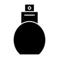 Perfume solid icon. Aroma bottle illustration isolated on white. Fragrance glyph style design, designed for web and app