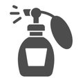 Perfume solid icon, shopping concept, aroma sign on white background, essence icon in glyph style for mobile concept and