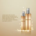 Perfume Spray Bottles on abstract background, vector illustration