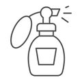 Perfume thin line icon, shopping concept, aroma sign on white background, essence icon in outline style for mobile