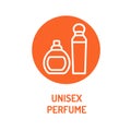 Perfume unisex color line icon. Fragrance sign. Cosmetic product for Feminine and male. Pictogram for web page, mobile app, promo