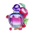 Perfume for women. The aroma of a red apple, carica, cowberries and mint.