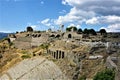 Ancient City and Ruins in Izmir during sunny day. Theater of Dionysus, Royalty Free Stock Photo