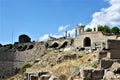 Ancient City and Ruins in Izmir during sunny day. Theater of Dionysus, Royalty Free Stock Photo