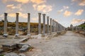 Perge ancient city archaeological site in Antalya, Turkey. Royalty Free Stock Photo