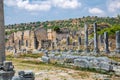 Perge, Colonnaded street and ruins of private houses on the sides. Greek colony from 7th century BC