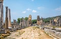 Perge, Colonnaded street and ruins of private houses on the sides. Greek colony from 7th century BC