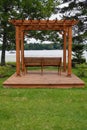 Pergola With Lake View Royalty Free Stock Photo
