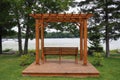 Pergola With Lake View Royalty Free Stock Photo