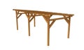 Pergola. Wood construction isolated on white background. Royalty Free Stock Photo