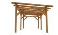 Pergola. Wood construction isolated on white background. Royalty Free Stock Photo