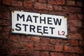 Mathew Street in the Cavern Quarter, Liverpool Royalty Free Stock Photo