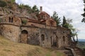 Peribleptos Monastery, ruins of abandoned ancient city Mystras, Peloponnese, Greece Royalty Free Stock Photo