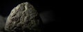 Periclase is a rare precious natural stone on a black background. AI generated. Header banner mockup with space. Royalty Free Stock Photo