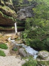 Pericnik waterfall, Slovenia. Pericnik waterfall in Logar valley in Slovenia Royalty Free Stock Photo