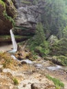 Pericnik waterfall, Slovenia. Pericnik waterfall in Logar valley in Slovenia Royalty Free Stock Photo