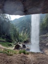 Pericnik waterfall, Slovenia. Pericnik waterfall in Logar valley in Slovenia Royalty Free Stock Photo